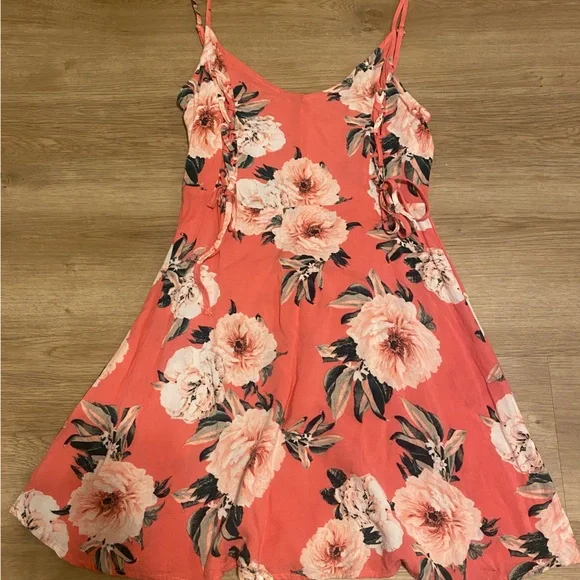 charlotte russe pink floral dress Floral Babydoll Maxi Dress